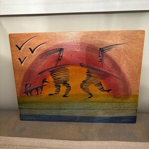 Kakadu, Wooden Art Placemats - 4 pieces-Each is Signed Made in Israel- euc